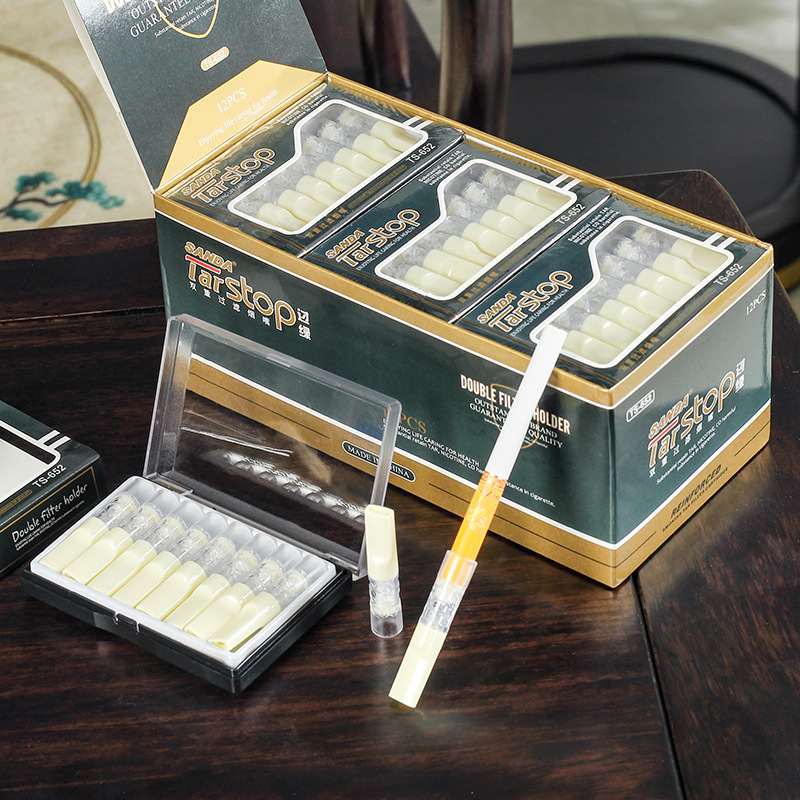 Smoking & Vaping Accessories - 96個入り使い捨て8mmシガレットフィルター携帯用シガレットホルダー喫煙用タール濾過チップアクセサリー