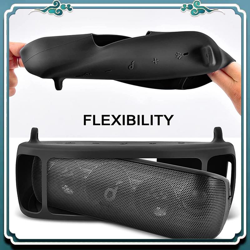 Anker Speaker Soundcore Motion+ - 使いやすいシリコンケース Anker Soundcore Motion+ Bluetooth スピーカー防水ゴムトラベルキャリーポーチカラビナ付き