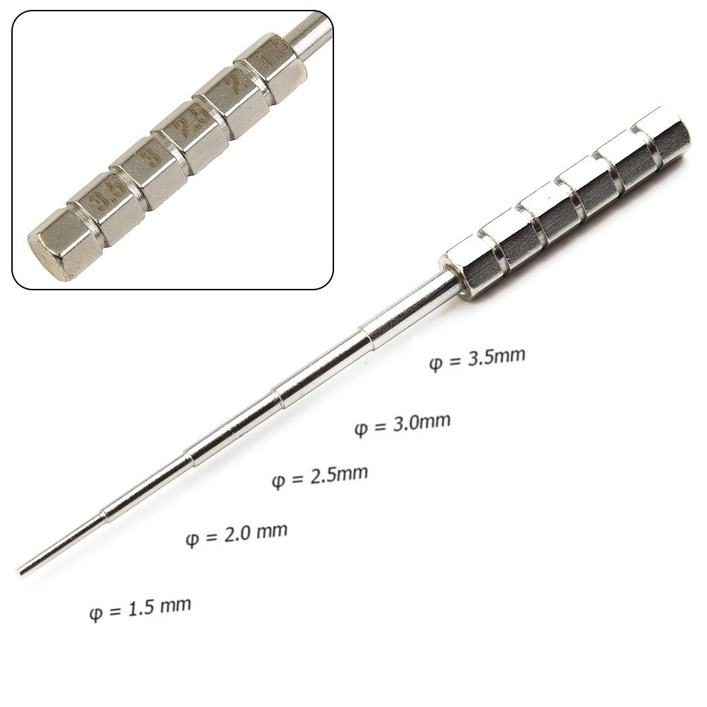 Coil Building Kit - ステンレス鋼ワイヤーマッスルロッド、ラッピングジグツール、ラッピングジグ、事前に構築されたコイルツールパーツ、1.5mm、2mm、2.5mm、3mm、3.5mm、5mm、1個