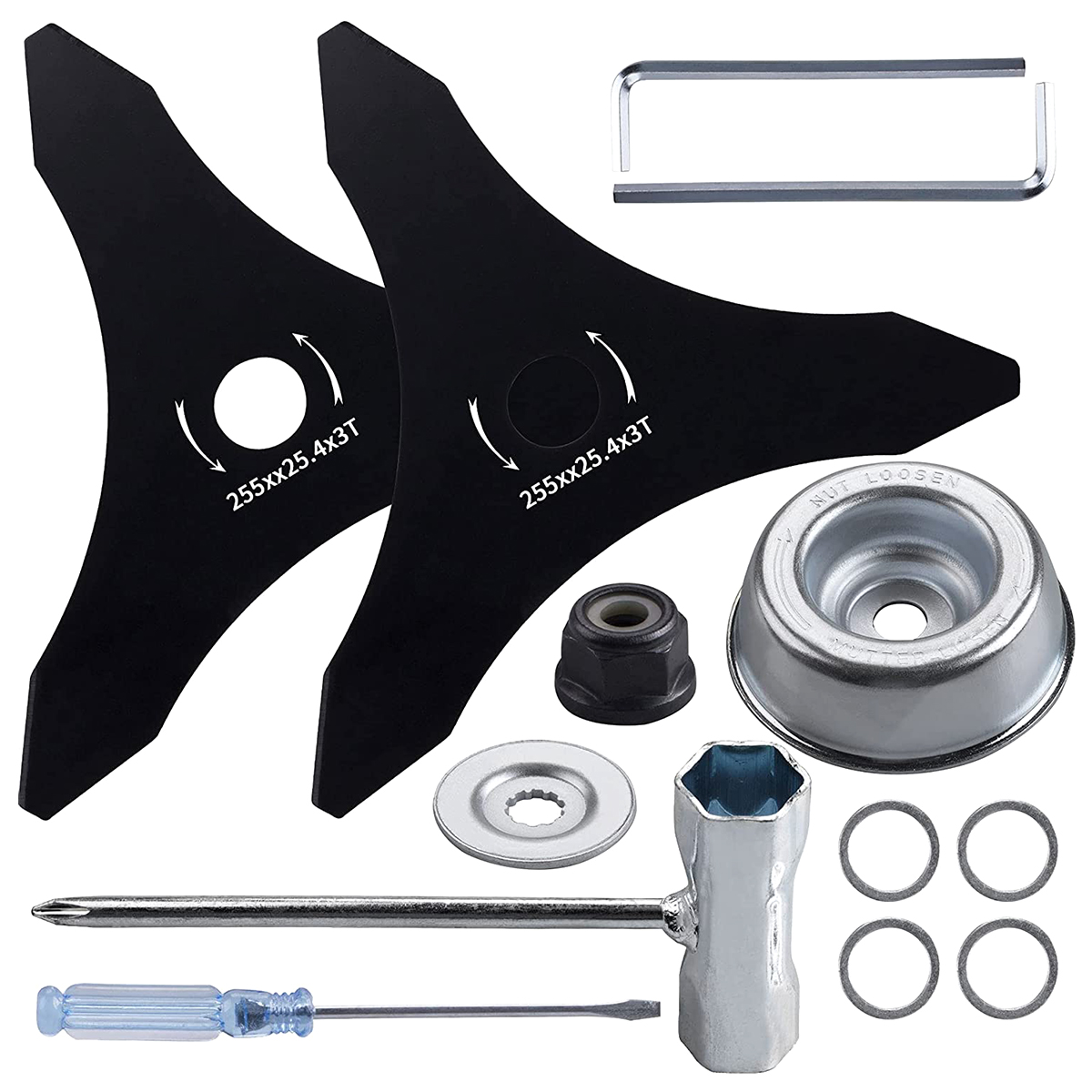 Dry Herb Vaping Accessories - 3 歯ブラシカッターブレード 255 ミリメートル/10 インチ直径ウィーダーイーターブレードトリマー芝刈り機アクセサリー交換刃