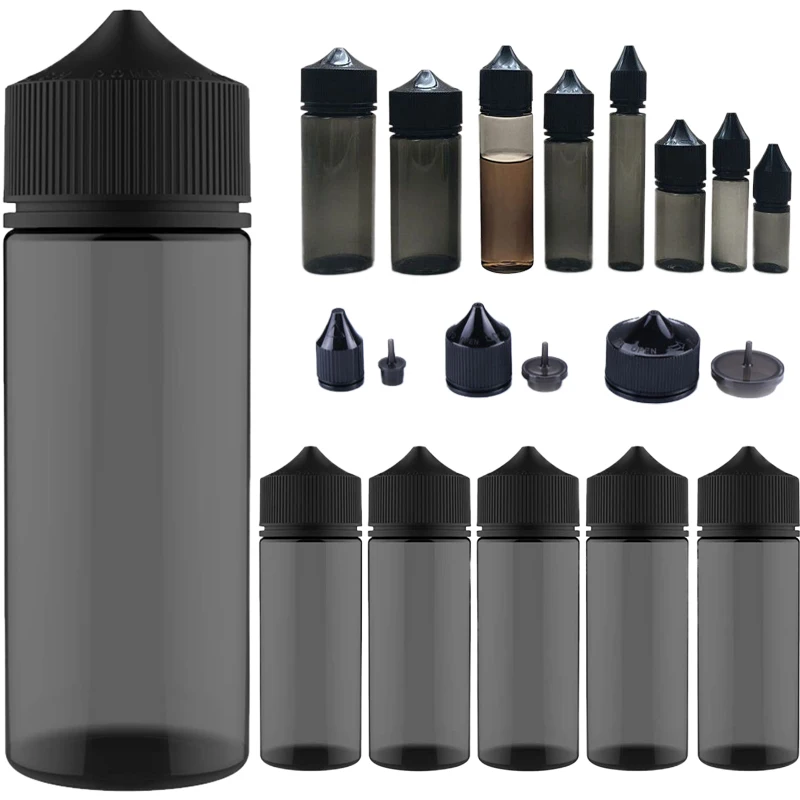 Juice Bottle Dropper - プラスチック製の空のスポイトボトル,5個,10 ml, 15 ml, 30 ml,