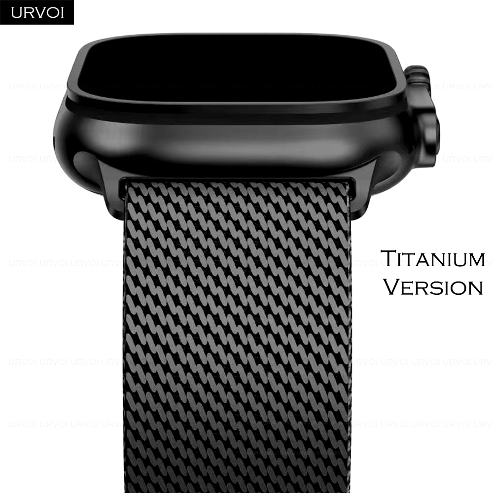 Mesh Coil Strip - URVOI チタン製ミラネーゼループ Apple Watch Ultra 3
