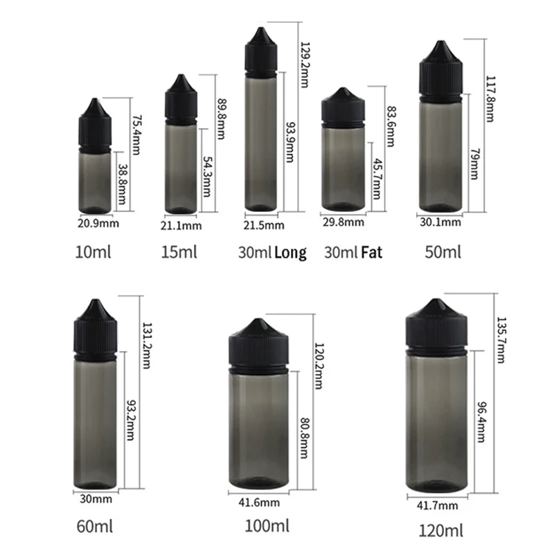 プラスチック製の空のスポイトボトル,5個,10 ml, 15 - Juice Bottle Dropper のレビューと価格