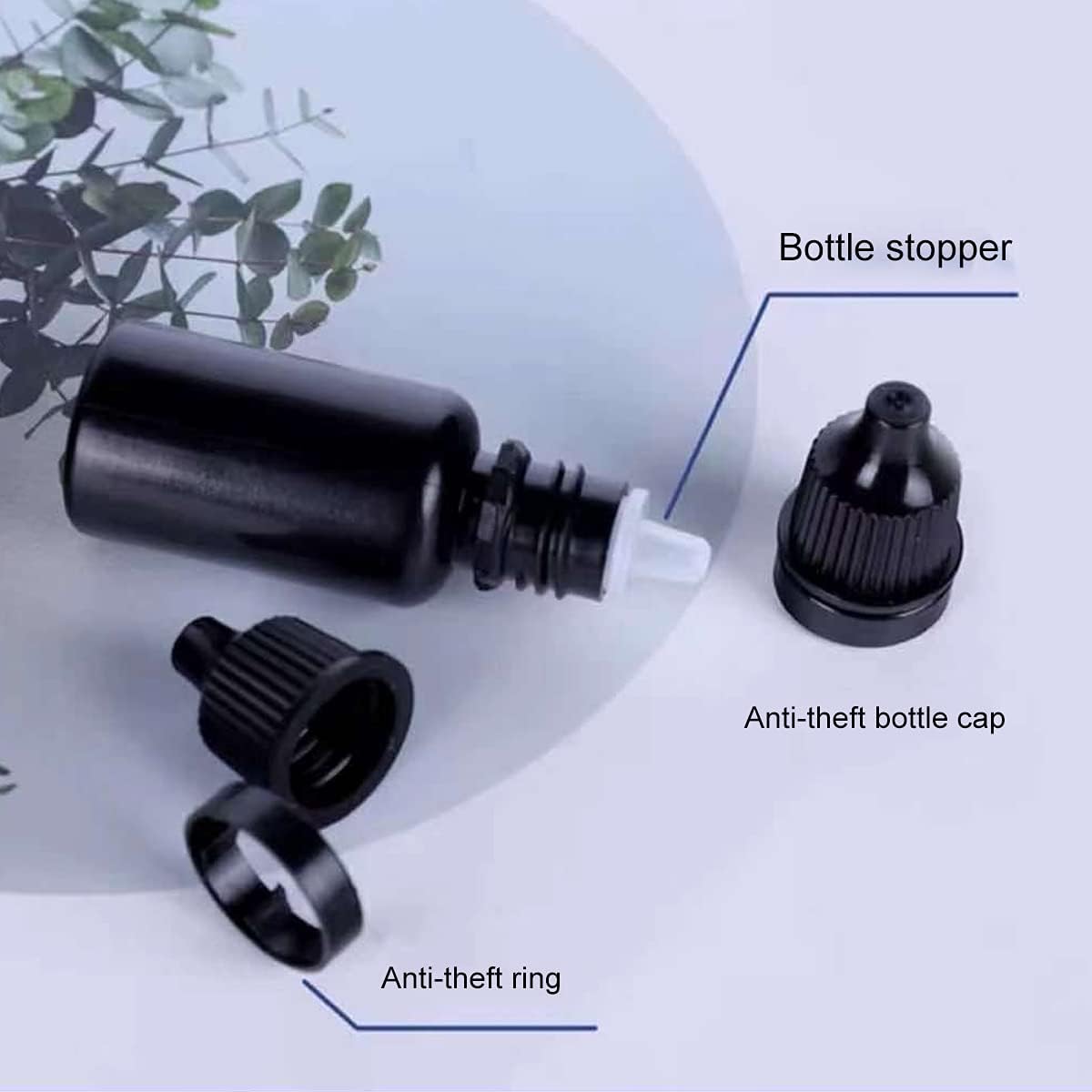 スクリューキャップ付きの黒いペットボトル,空,詰め替え可能, - Juice Bottle Dropper のレビューと価格