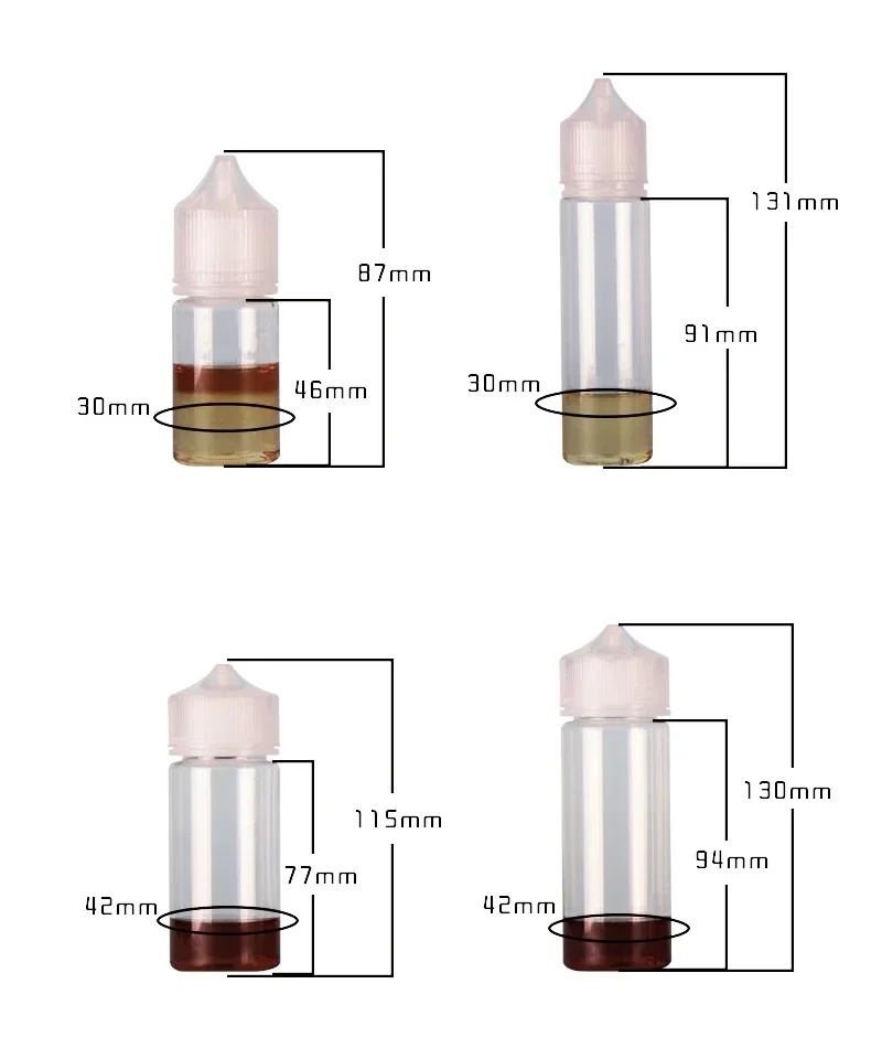 5 個 30ml-120ml PET クリアドロッパーボトル - Juice Bottle Dropper のレビューと価格
