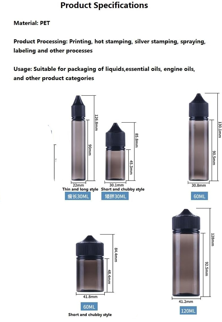 20 個 30-120 ミリリットル PET 空ボトルプラス - Juice Bottle Dropper のレビューと価格